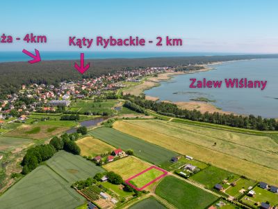 Działka budowlana przy Zalewie i Bałtyku z pozwoleniem na dwa domy !